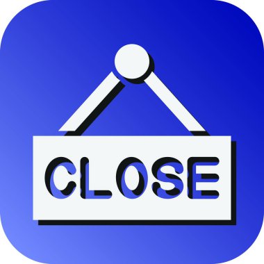 Kişisel ve ticari kullanım için Vektör Kabartma Gradyan Arkaplan Simgesini Kapat