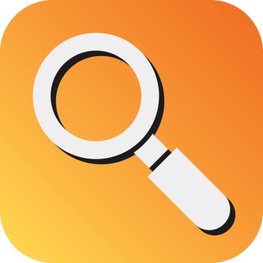 Kişisel ve Ticari Kullanım İçin Büyütme Cam Vektörü Gradyan Arkaplan Simgesi