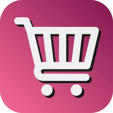 Kişisel ve ticari kullanım için Alışveriş Aracı Vektörü Glyph Gradyan Arkaplan Simgesi