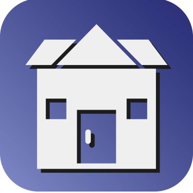 Kişisel ve Ticari Kullanım İçin Ev Vektörü Glyph Gradyan Arkaplan Simgesi