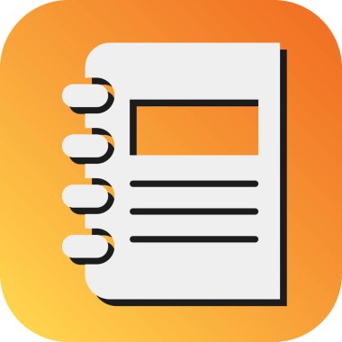 Kişisel ve ticari kullanım için Kitap Vektörü Glyph Gradyan Arkaplan Simgesi