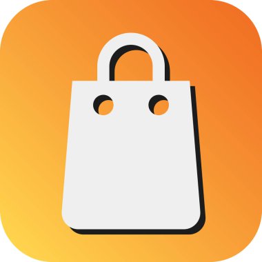 Kişisel ve Ticari Kullanım İçin Alışveriş Torbası Vektörü Glyph Gradyan Arkaplan Simgesi