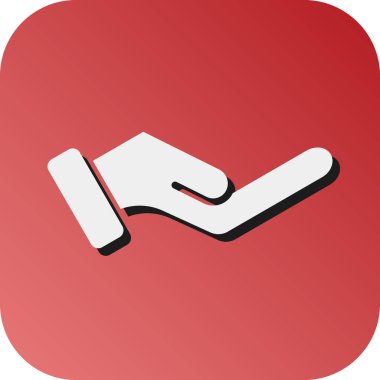 Kişisel ve ticari kullanım için El Vektörü Gradyan Arkaplan Simgesi