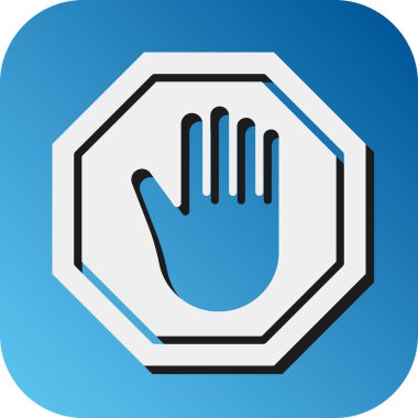 Kişisel ve ticari kullanım için Vektör Kabartma Gradyan Arkaplan Simgesini Durdur