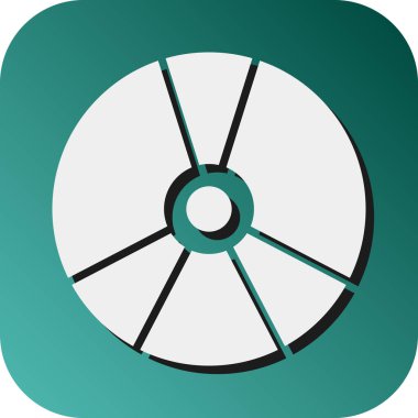 Kişisel ve Ticari Kullanım İçin Küçük Disk Vektörü Glyph Gradyan Arkaplan Simgesi
