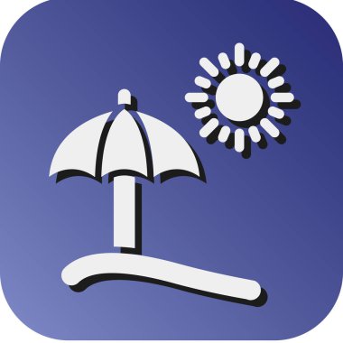 Kişisel ve ticari kullanım için Yaz Vektörü Glyph Gradyan Arkaplan Simgesi