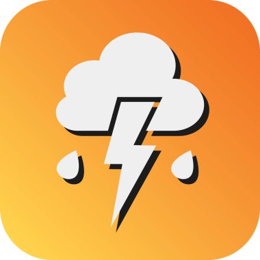 Kişisel ve ticari kullanım için Gök Gürültüsü Vektörü Gradyan Arkaplan Simgesi