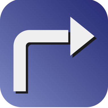 Kişisel ve ticari kullanım için Sağa Vektör Gradyan Arkaplan Simgesini Döndür