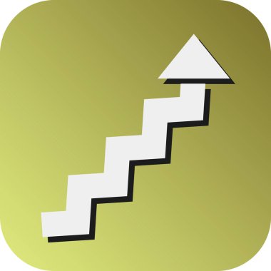 Kişisel ve Ticari Kullanım için Zigzag Oku Vektör Gradyan Arkaplan Simgesi