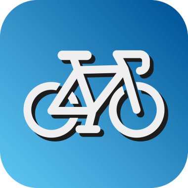 Kişisel ve Ticari Kullanım İçin Bisiklet Vektörü Glyph Gradyan Arkaplan Simgesi