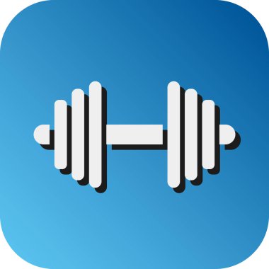 Kişisel ve ticari kullanım için Dumbbell Vektör Gradyan Arkaplan Simgesi