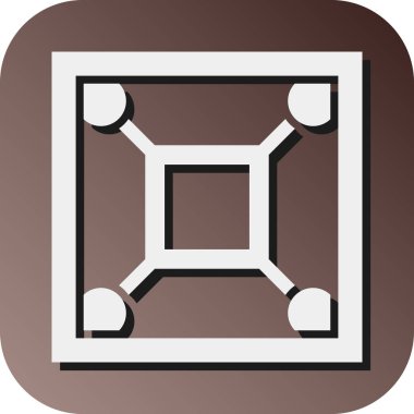 Kişisel ve ticari kullanım için Karrom Yönetim Kurulu Vektörü Glyph Gradyan Arkaplan Simgesi