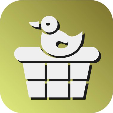 Oyuncak Sepeti Vektörü Glyph Gradyan Kişisel ve Ticari Kullanım Simgesi