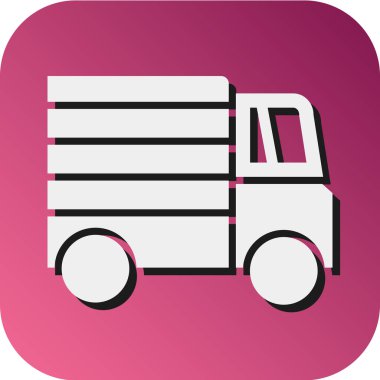 Oyuncak Kamyonu Vektörü Glyph Gradyan Kişisel ve Ticari Kullanım Simgesi