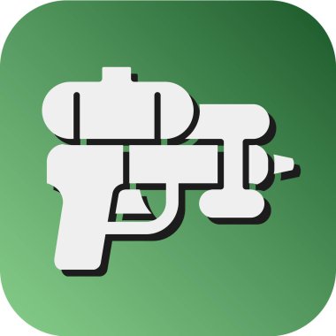 Kişisel ve ticari kullanım için Su Silahı Vektörü Glyph Gradyan Arkaplan Simgesi