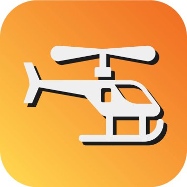 Oyuncak Helikopter Vektör Gradyan Arkaplan Simgesi Kişisel ve Ticari Kullanım İçin
