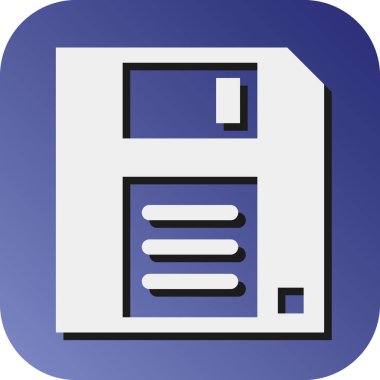 Kişisel ve ticari kullanım için Disket Disketi Vektörü Gradyan Arkaplan Simgesi