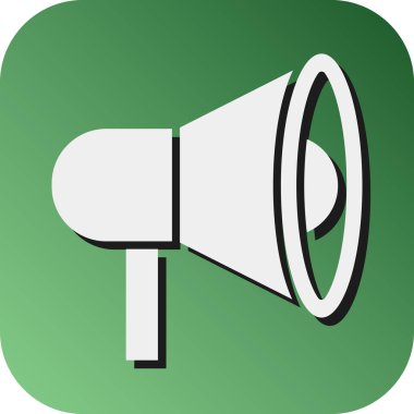 Kişisel ve Ticari Kullanım İçin Megafon Vektör Gradyan Arkaplan Simgesi