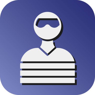 Kişisel ve Ticari Kullanım İçin Soygun Vektörü Glyph Gradyan Arkaplan Simgesi