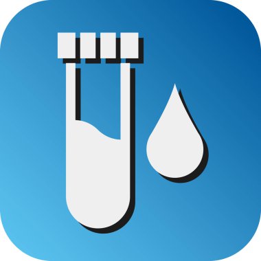 Kişisel ve ticari kullanım için kan örneği vektörü Glyph Gradyan Arkaplan Simgesi