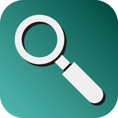 Kişisel ve Ticari Kullanım İçin Büyütme Cam Vektörü Gradyan Arkaplan Simgesi