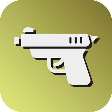 Kişisel ve ticari kullanım için Silah Vektörü Glyph Gradyan Arkaplan Simgesi