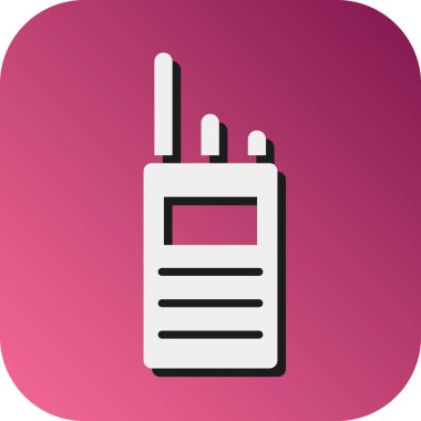 Kişisel ve ticari kullanım için Walkie Talkie Vektör Gradyan Arkaplan Simgesi