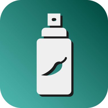 Kişisel ve Ticari Kullanım İçin Biber Spreyi Vektörü Gradyan Arkaplan Simgesi