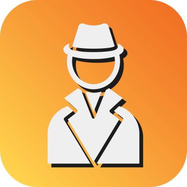 Kişisel ve Ticari Kullanım İçin Casus Vektörü Glyph Gradyan Arkaplan Simgesi