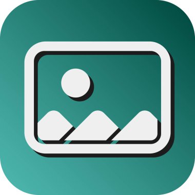 Kişisel ve Ticari Kullanım için Fotoğraf Vektörü Glyph Gradyan Arkaplan Simgesi