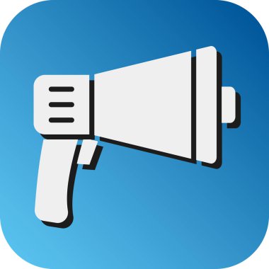 Kişisel ve Ticari Kullanım İçin Yüksek Sesli Sözcü Vektör Gradyan Arkaplan Simgesi