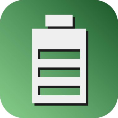 Kişisel ve ticari kullanım için Pil Vektörü Glyph Gradyan Arkaplan Simgesi