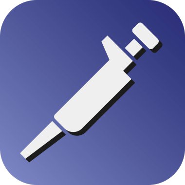 Kişisel ve Ticari Kullanım için Pipette Vektör Glyph Gradyan Arkaplan Simgesi