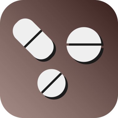 Kişisel ve ticari kullanım için antibiyotik Vektörü Glyph Gradyan Arkaplan Simgesi