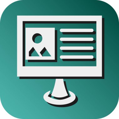 Kişisel ve Ticari Kullanım için Blog Vektörü Glyph Gradyan Arkaplan Simgesi