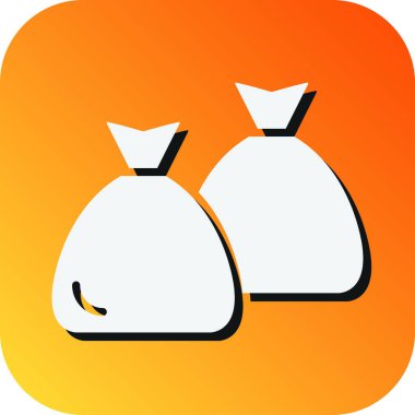 Kişisel ve ticari kullanım için Bags Vektörü Glyph Gradyan Arkaplan Simgesi