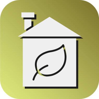 Kişisel ve Ticari Kullanım İçin Eko Ev Vektörü Glyph Gradyan Arkaplan Simgesi