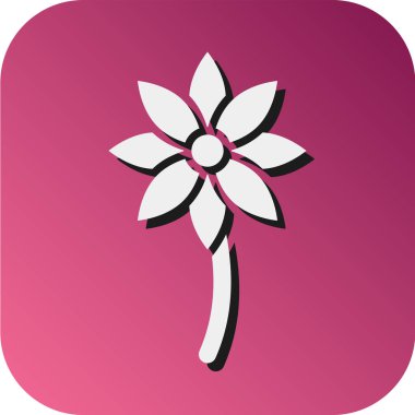 Kişisel ve ticari kullanım için Çiçek Vektörü Kabartma Gradyan Arkaplan Simgesi