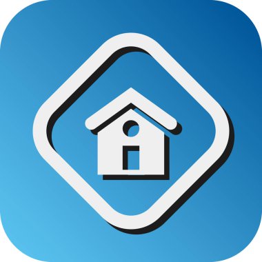 Kişisel ve Ticari Kullanım İçin İkamet Vektörü Glyph Gradyan Arkaplan Simgesi