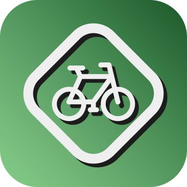 Kişisel ve Ticari Kullanım İçin Bisiklet Vektörü Glyph Gradyan Arkaplan Simgesi