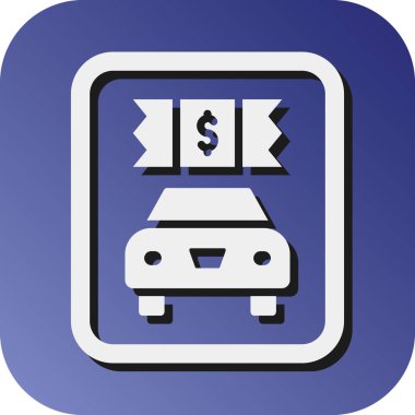 Kişisel ve Ticari Kullanım İçin Bilet Vektörü Glyph Gradyan Arkaplan Simgesi