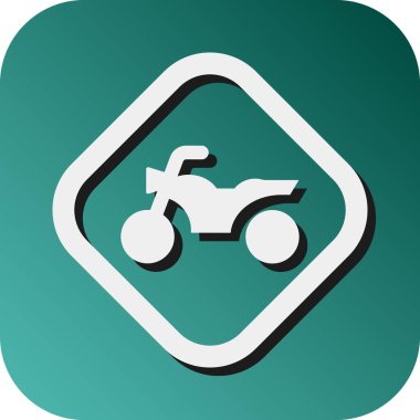 Kişisel ve Ticari Kullanım İçin Motokros Vektörü Gradyan Arkaplan Simgesi