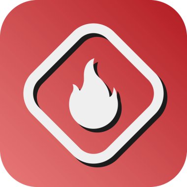 Kişisel ve ticari kullanım için Ateş Vektörü Kabartma Gradyan Arkaplan Simgesi