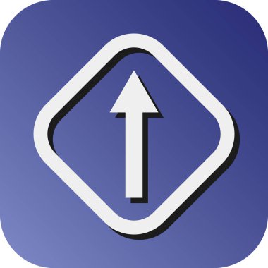 Kişisel ve Ticari Kullanım İçin Yönlendirme Vektörü Glyph Gradyan Arkaplan Simgesi