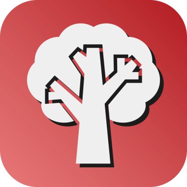 Kişisel ve ticari kullanım için Ağaç Vektörü Kabartması Gradyan Arkaplan Simgesi