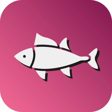 Kişisel ve ticari kullanım için Fish Vector Glyph Gradyan Arkaplan Simgesi