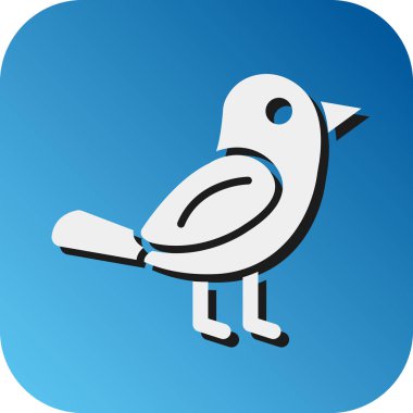 Kişisel ve ticari kullanım için Kuş Vektörü Glyph Gradyan Arkaplan Simgesi