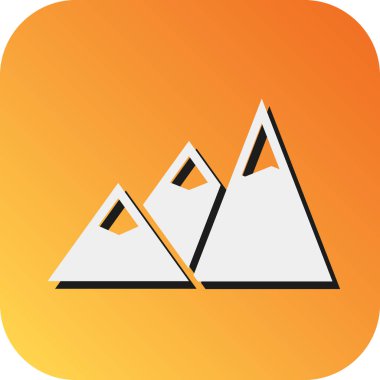 Kişisel ve ticari kullanım için Dağ Vektörü Kabartma Gradyan Arkaplan Simgesi