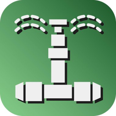 Kişisel ve Ticari Kullanım İçin Sulama Sistemi Vektörü Glyph Gradyan Arkaplan Simgesi