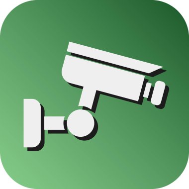 Kişisel ve ticari kullanım için Güvenlik Kamerası Vektörü Glyph Gradyan Arkaplan Simgesi